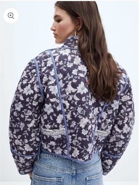 Cato NWT Quilted Jacket Reversible Blue Size 14/16